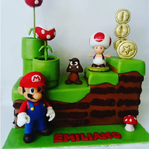 Pastel personalizado de Mario Bros en Quito hecho por DiPastel