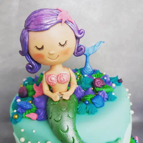 Pastel personalizado de Sirenita en Quito hecho por DiPastel