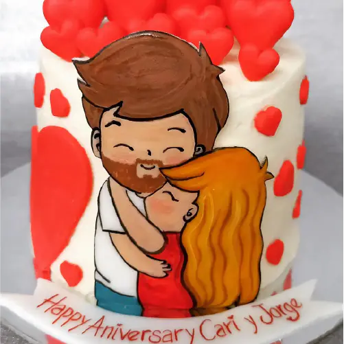 Pastel personalizado de aniversario en Quito hecho por DiPastel